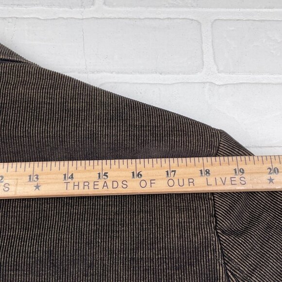 Blue Pronto Uomo Blazer Men‎ Large Black Tan Corduroy Retro Rock Casual Jacket - Picture 12 of 14